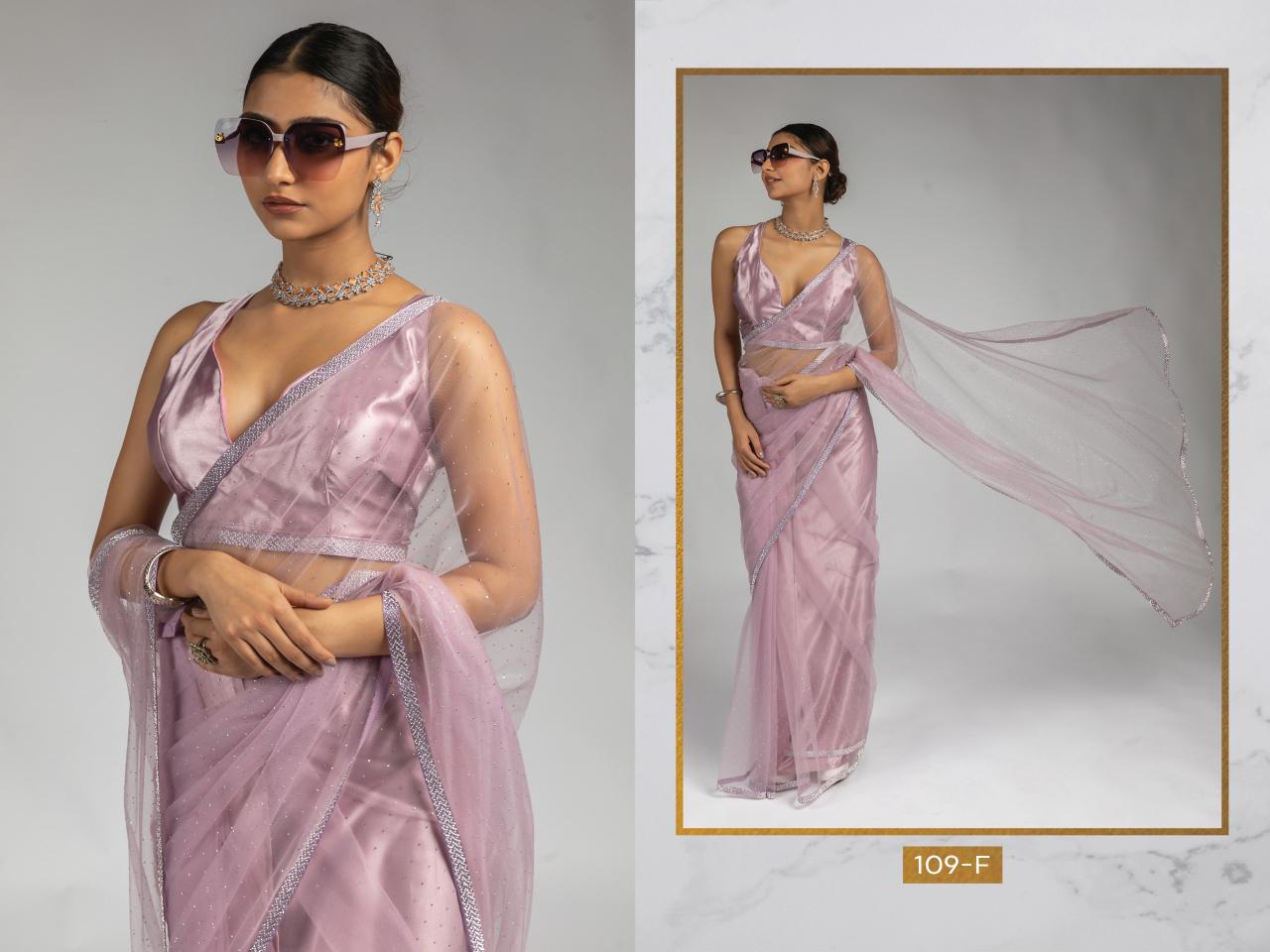 109a-109f burtterfly soft net shop trendy ready to wear sarees online 