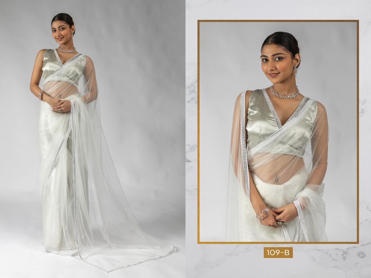 109a-109f burtterfly soft net shop trendy ready to wear sarees online 