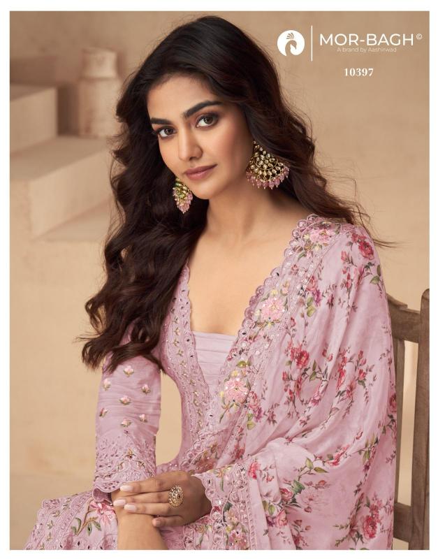 aarna color plus by aashirwad creation chinon silk readymade trendy plazzo 3pcs dress