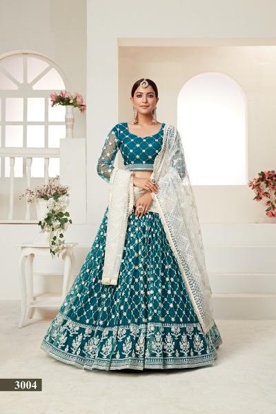 amrita vol 1 by aawiya free size butterfly net party wear lehenga choli supplier 
