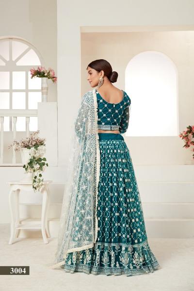amrita vol 1 by aawiya free size butterfly net party wear lehenga choli supplier 