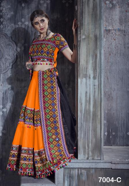 aawiya rajwadi vol 1 7004 C color box 2025 navratri single lehenga choli online 