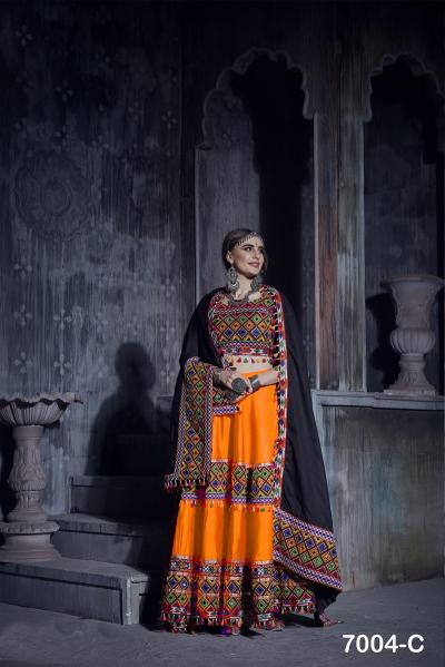 aawiya rajwadi vol 1 7004 C color box 2025 navratri single lehenga choli online 