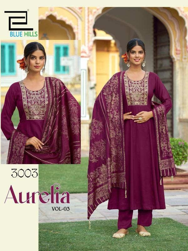 aurelia vol 3 by blue hills rayon attractive look readymade plus size suit 