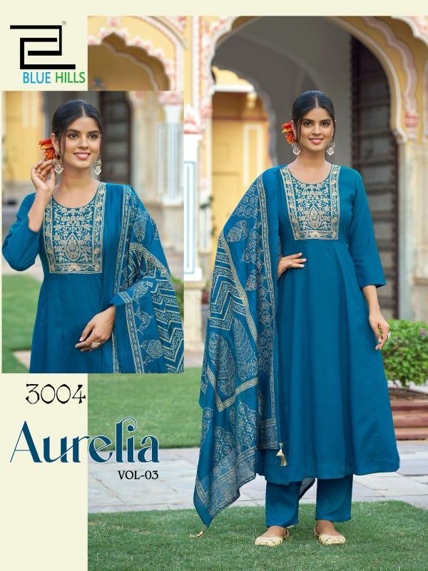 aurelia vol 3 by blue hills rayon attractive look readymade plus size suit 