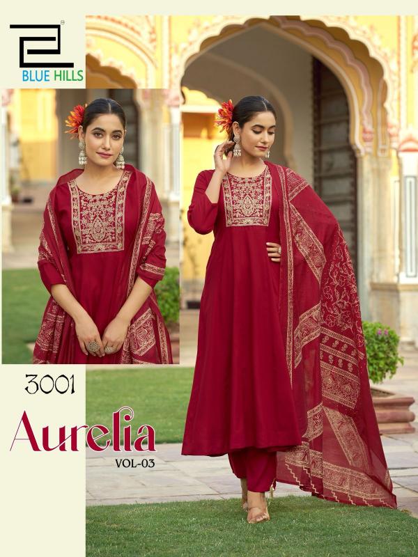 aurelia vol 3 by blue hills rayon attractive look readymade plus size suit 
