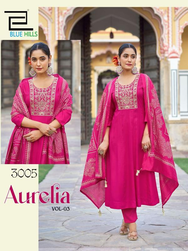 aurelia vol 3 by blue hills rayon attractive look readymade plus size suit 