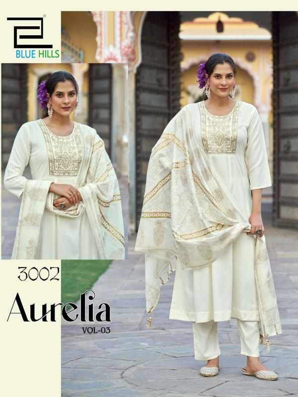 aurelia vol 3 by blue hills rayon attractive look readymade plus size suit 