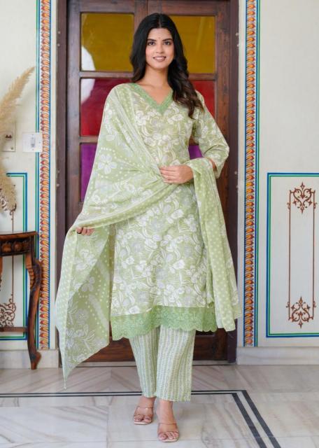 heritage cotton heavy work traditional 3 pcs fully stitch suits