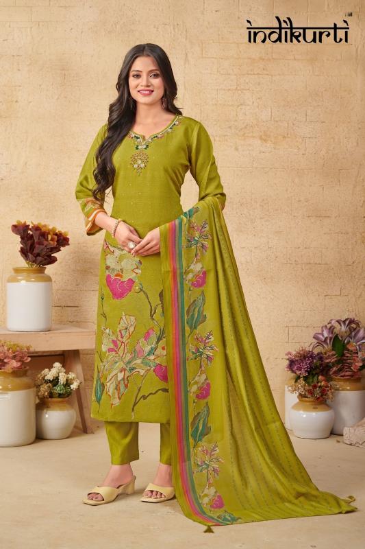 aafreen by indikurti fully stitch plus size vetican foil print stylish combo dress