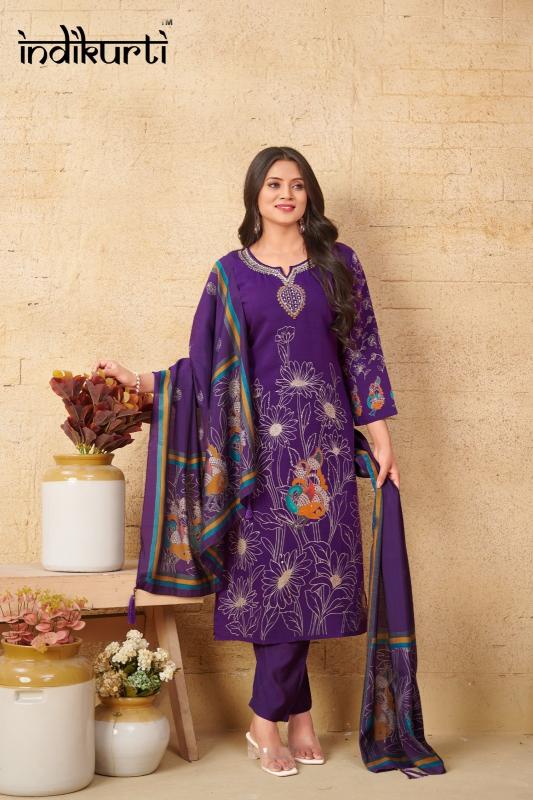 aafreen by indikurti fully stitch plus size vetican foil print stylish combo dress