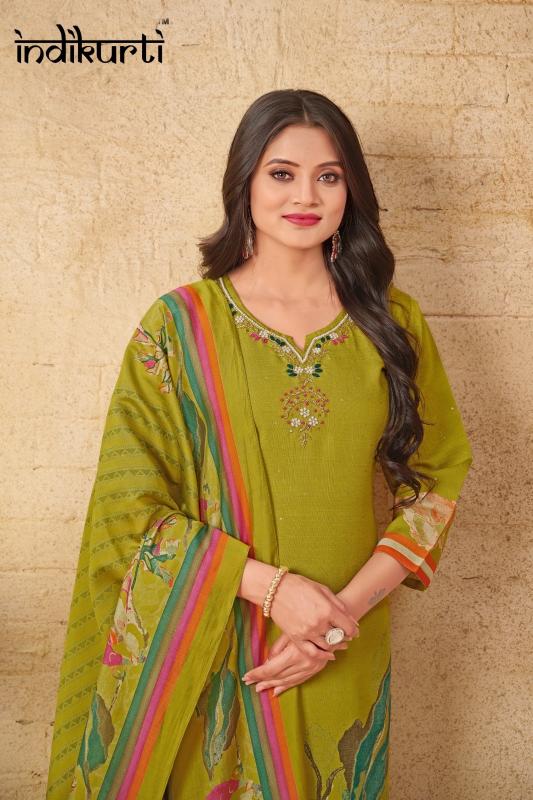aafreen by indikurti fully stitch plus size vetican foil print stylish combo dress