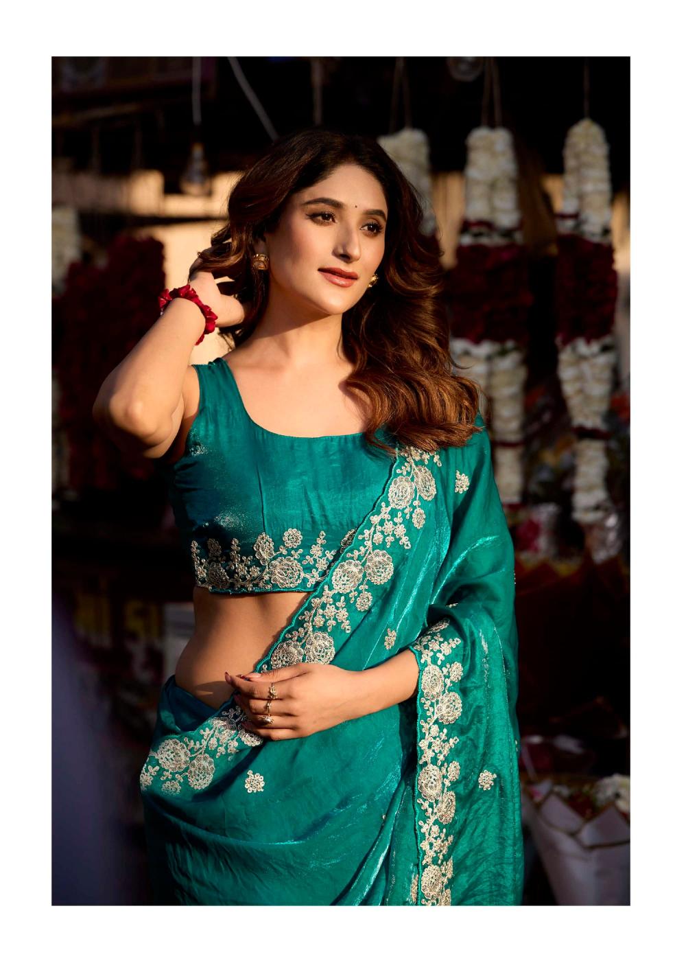 lighting vol 3 by kashvi creation elegant style malai silk saree supplier 