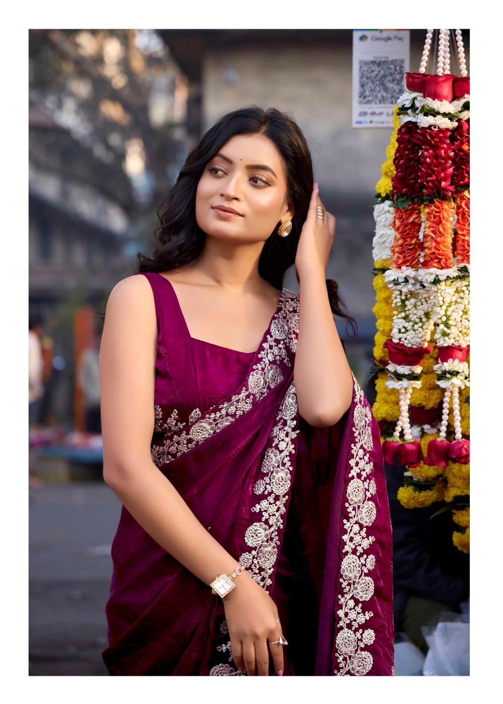 lighting vol 3 by kashvi creation elegant style malai silk saree supplier 