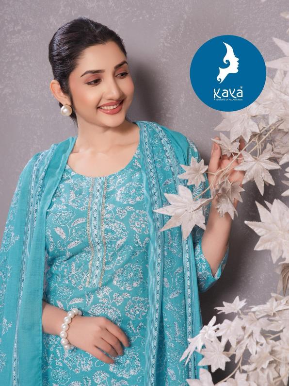 krisha vol 2 by kaya full stitch big size cotton print 3pcs dress