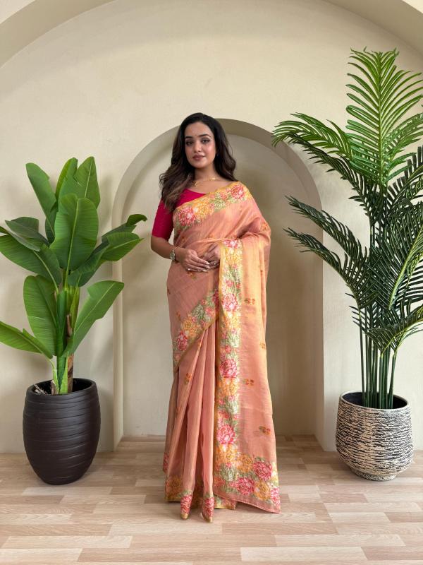 kc 3098 luxurious tissue silk weaving sarees for women 