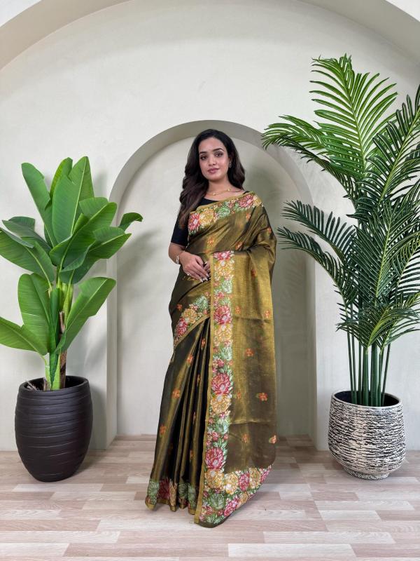 kc 3098 luxurious tissue silk weaving sarees for women 