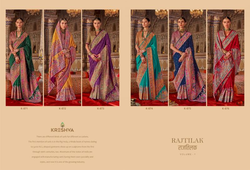 rajtilak by kreshva luxurious silk sarees for women
