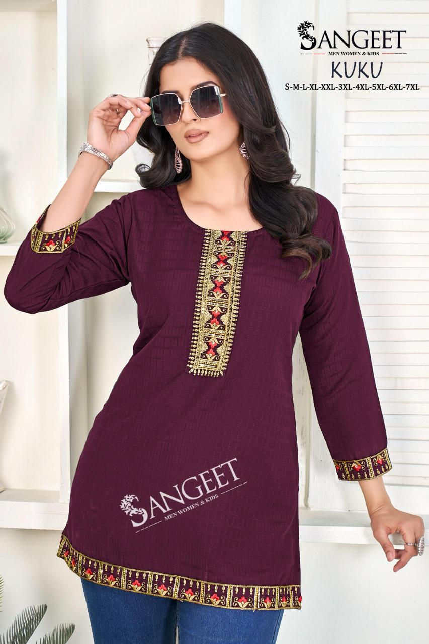 kuku rayon bombay stylish look fully stitch western tops online 