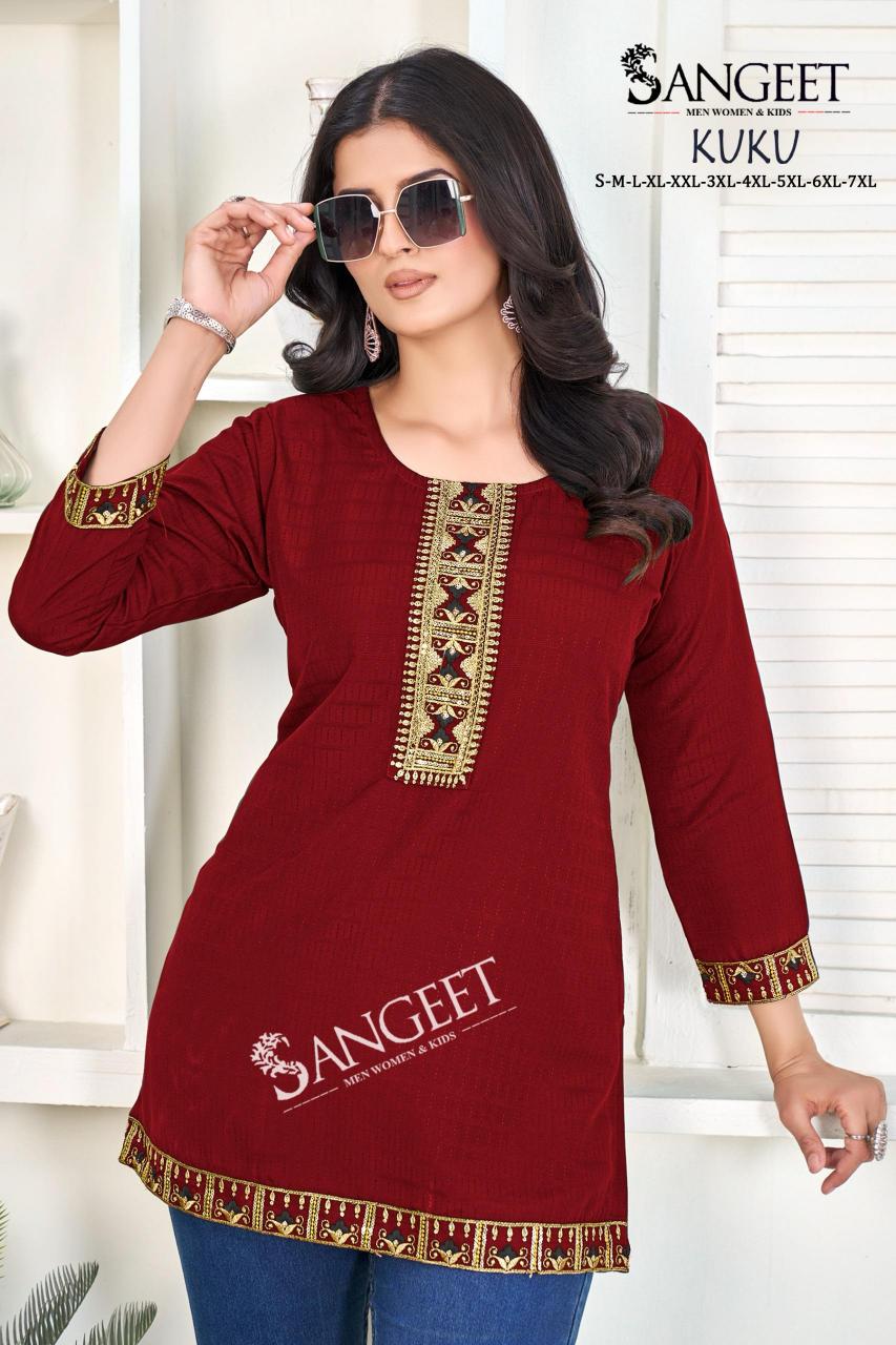 kuku rayon bombay stylish look fully stitch western tops online 