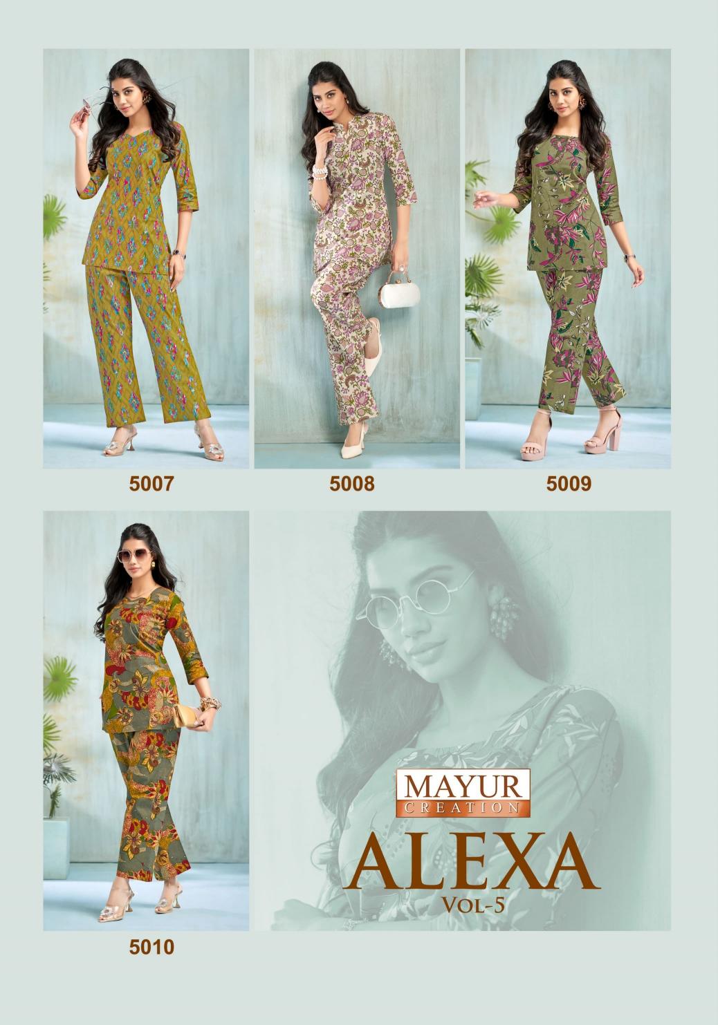 alexa vol 5 by mayur creation shop trendy full stitch cotton cord-sets 