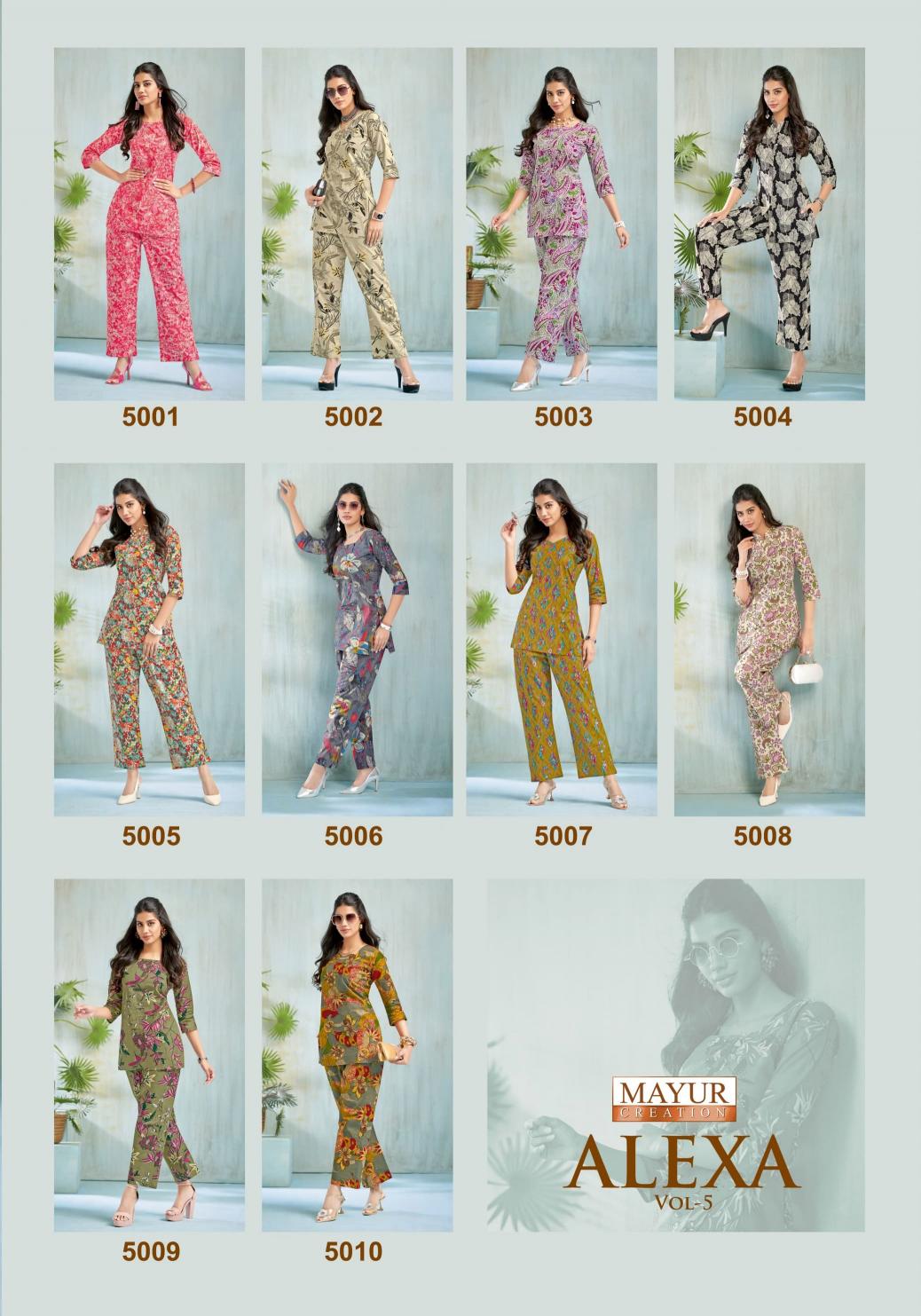 alexa vol 5 by mayur creation shop trendy full stitch cotton cord-sets 