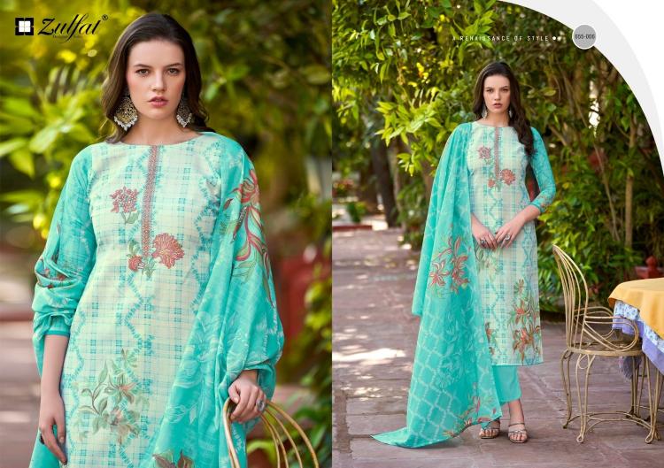 zulfat noor vol 2 cotton gorgeous look full stitch plus size 3pcs dress