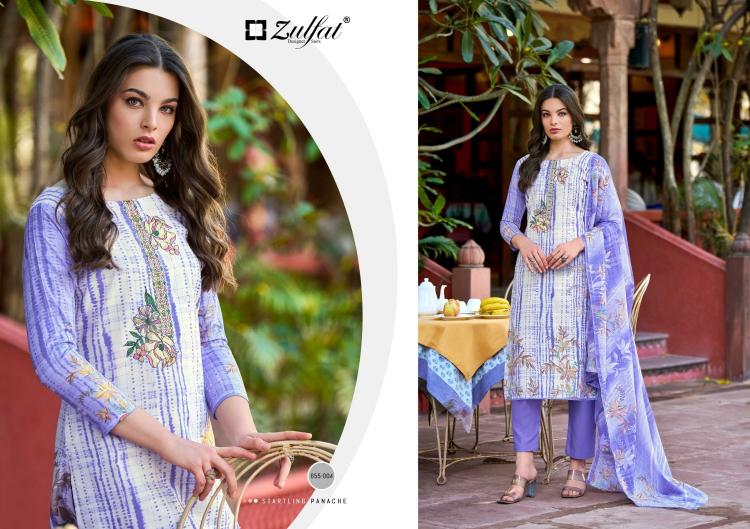 zulfat noor vol 2 cotton gorgeous look full stitch plus size 3pcs dress