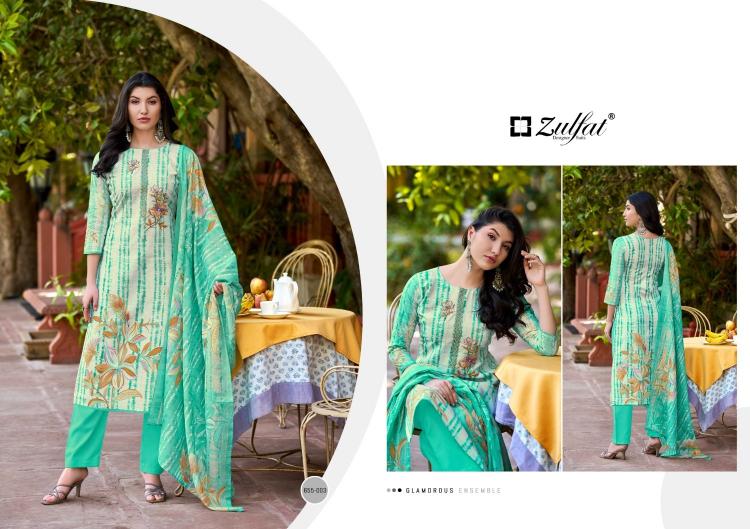 zulfat noor vol 2 cotton gorgeous look full stitch plus size 3pcs dress