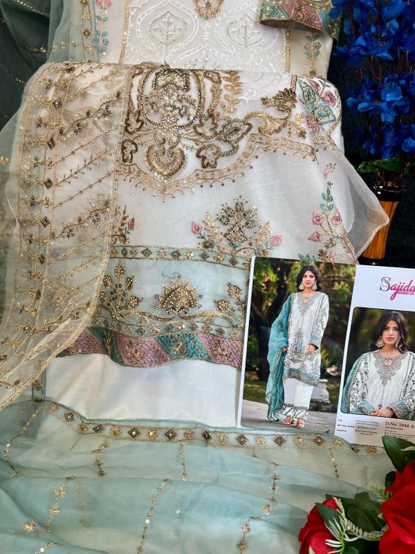 saira by sajida designer organza full stitch plus size pakistani suits