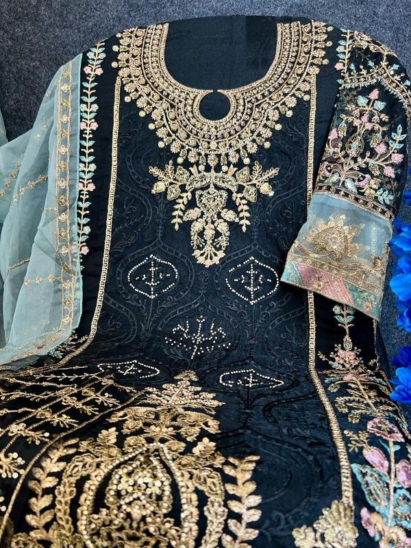 saira by sajida designer organza full stitch plus size pakistani suits