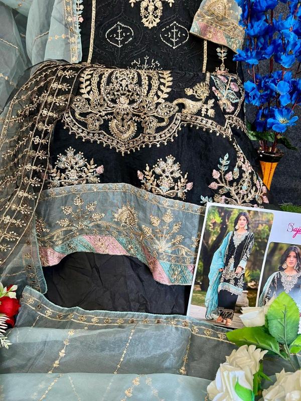 saira by sajida designer organza full stitch plus size pakistani suits