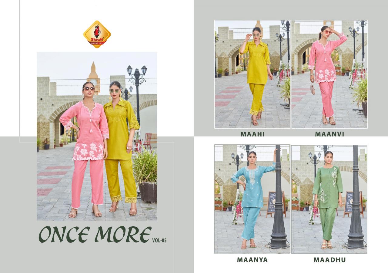 once more vol 5 by shruti readymade plus size cotton viscose flex unique co-ord set