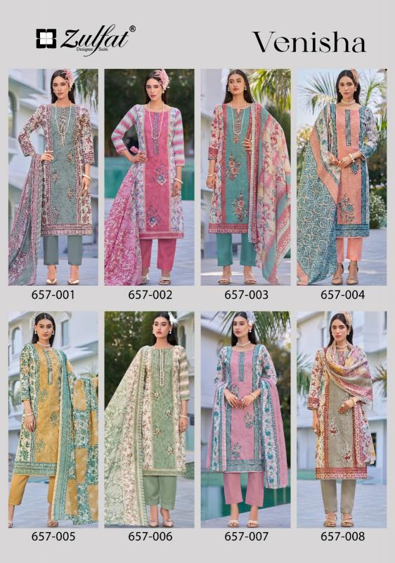 zulfat designer venisha cotton hit design full stitch big size 3pcs dress