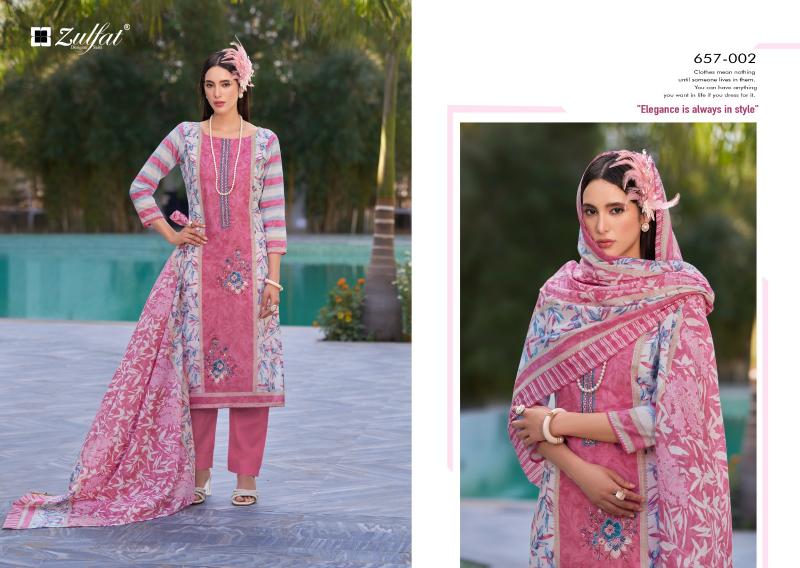 zulfat designer venisha cotton hit design full stitch big size 3pcs dress