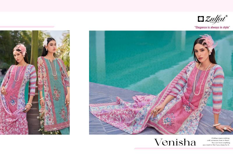 zulfat designer venisha cotton hit design full stitch big size 3pcs dress