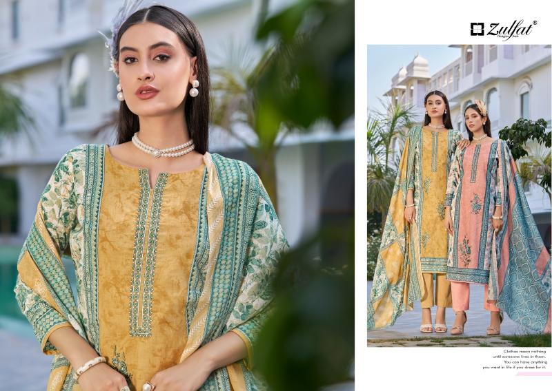 zulfat designer venisha cotton hit design full stitch big size 3pcs dress