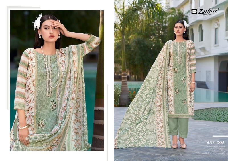 zulfat designer venisha cotton hit design full stitch big size 3pcs dress
