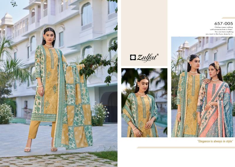 zulfat designer venisha cotton hit design full stitch big size 3pcs dress