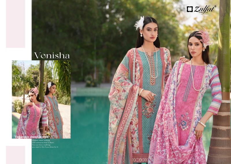 zulfat designer venisha cotton hit design full stitch big size 3pcs dress