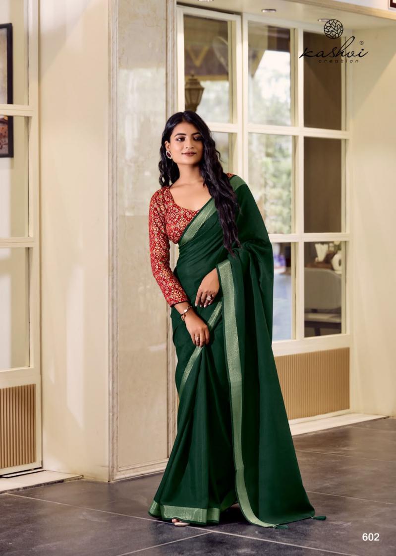KASHVI CREATION ABHILASHA VOL 6 SUMMER BEAUTY LINEN SILK SAREES 