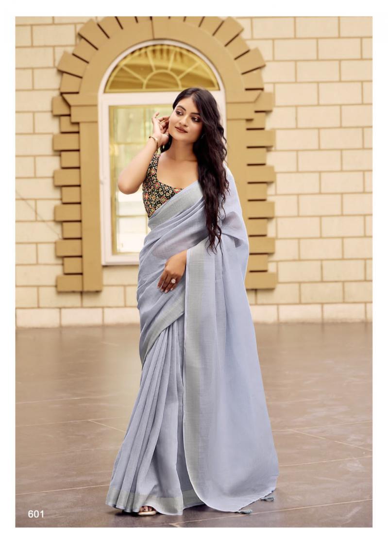 KASHVI CREATION ABHILASHA VOL 6 SUMMER BEAUTY LINEN SILK SAREES 