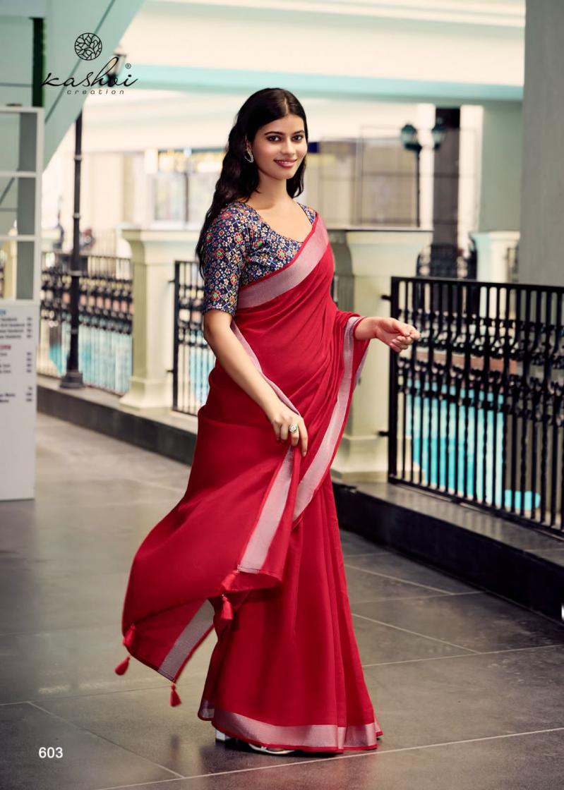 KASHVI CREATION ABHILASHA VOL 6 SUMMER BEAUTY LINEN SILK SAREES 