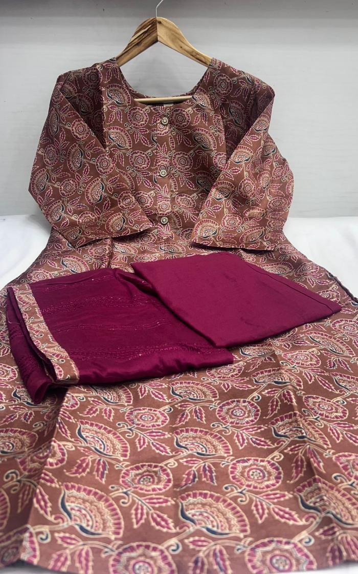 THE FINAL TOUCH  R R FASHION AMARA FULLY STITCH ASAM SILK PLUS SIZE KURTA SETS 