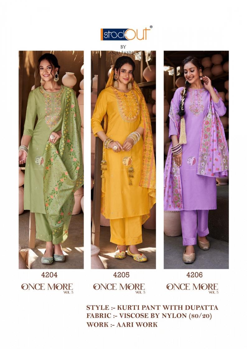 once more vol 5 by anju fab readymade viscose nylon designer plus size suits 