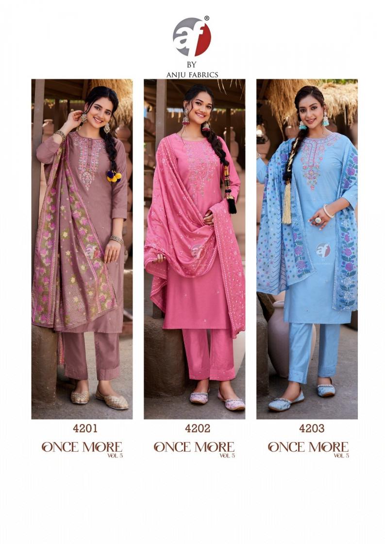 once more vol 5 by anju fab readymade viscose nylon designer plus size suits 
