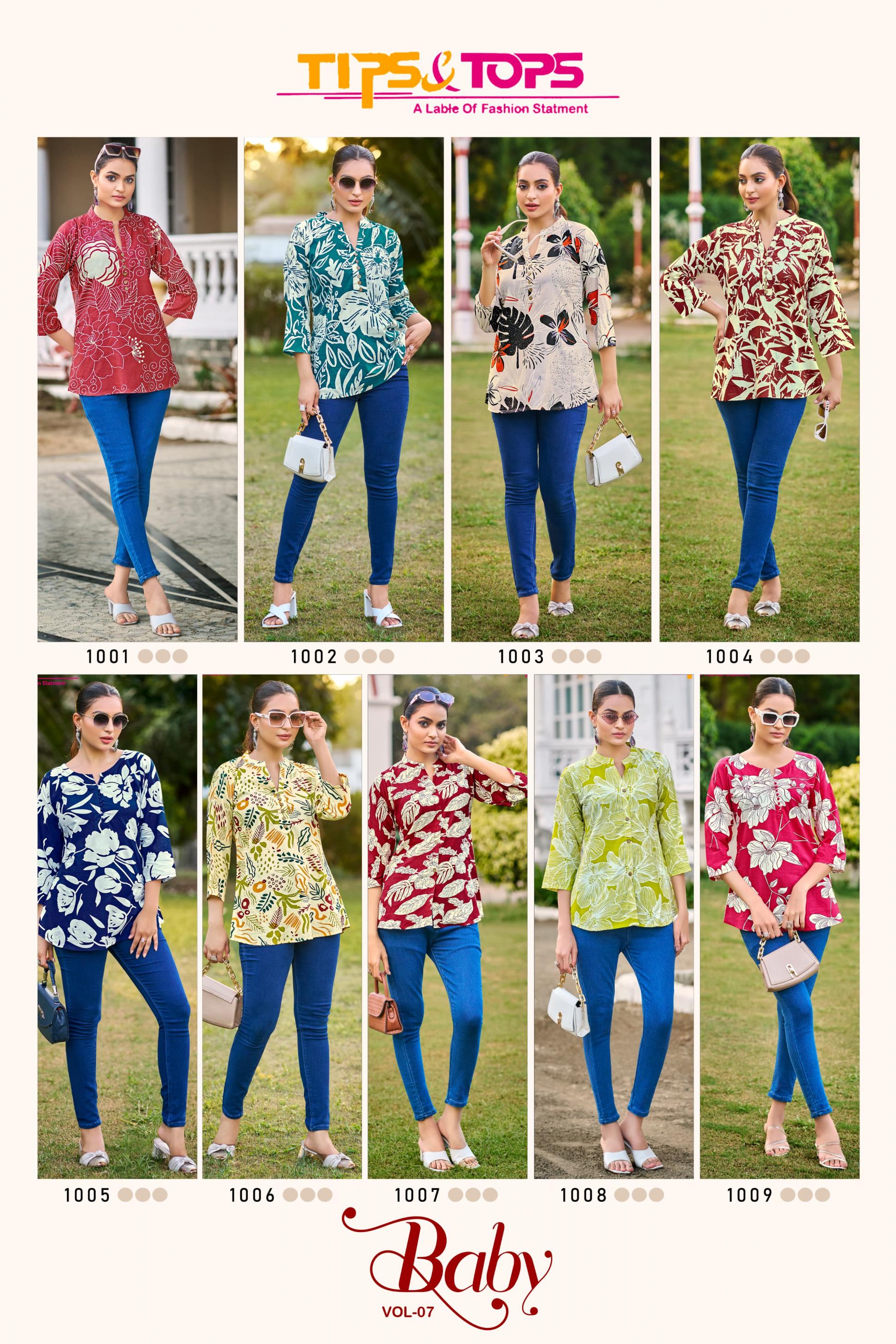 TIPS & TOPS BABY VOL 7 RAYON UNIQUE COLOURS WESTERN TOPS 