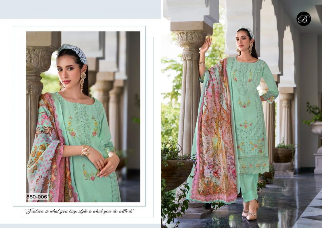 ZOYA VOL 2 BY BELLIZA DESIGNER COTTON CLASSIC PLUS SIZE PAKISTANI 3 PIECE SUITS 