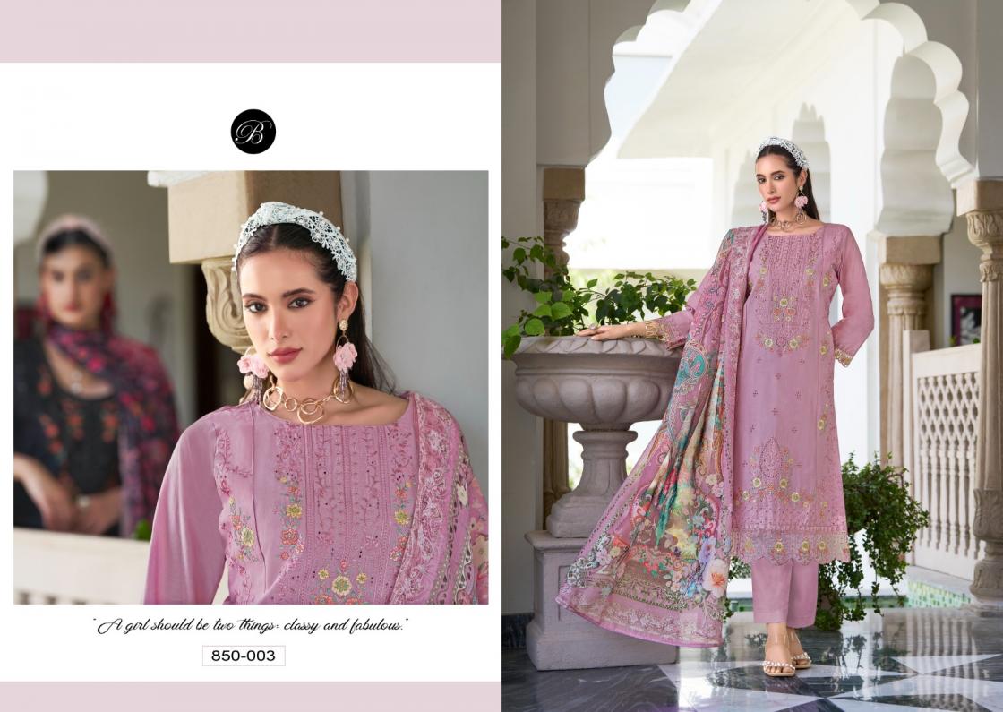 ZOYA VOL 2 BY BELLIZA DESIGNER COTTON CLASSIC PLUS SIZE PAKISTANI 3 PIECE SUITS 