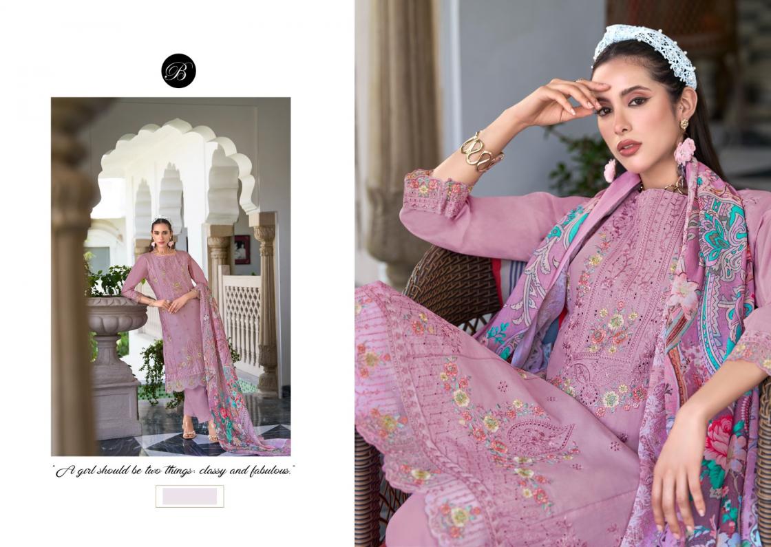 ZOYA VOL 2 BY BELLIZA DESIGNER COTTON CLASSIC PLUS SIZE PAKISTANI 3 PIECE SUITS 